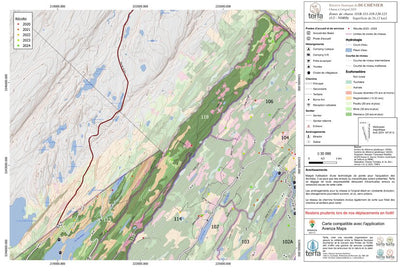 Carte écoforestière des zones de chasse 111B-113-118-120-123 (1/2) - Orignal Preview 1
