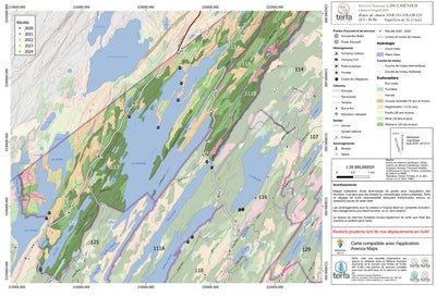 Carte écoforestière des zones de chasse 111B-113-118-120-123 (2/2) - Orignal Preview 1