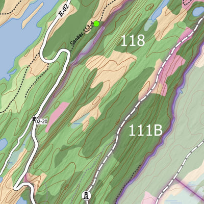 Carte écoforestière des zones de chasse 111B-113-118-120-123 (2/2) - Orignal Preview 3
