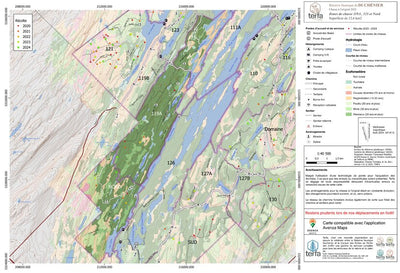 Carte écoforestière des zones de chasse 119A-125 et NORD - Orignal Preview 1