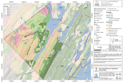 Carte écoforestière des zones de chasse 119B et 121 - Orignal Preview 1