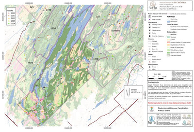 Carte écoforestière des zones de chasse 126-127A et SUD - Orignal Preview 1