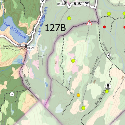 Carte écoforestière des zones de chasse 126-127A et SUD - Orignal Preview 2