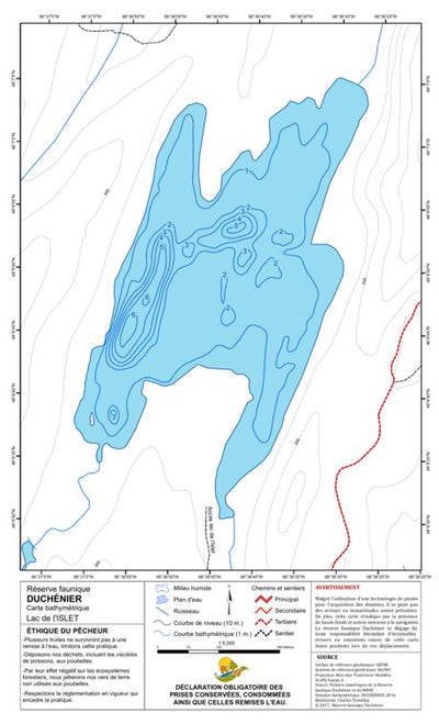 TERFA Islet (lac de) - Bathymétrie digital map