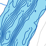 TERFA Long #1 (lac) - Bathymétrie digital map