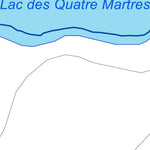 TERFA Quatres-Martres (lac des) - Bathymétrie digital map