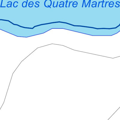 TERFA Quatres-Martres (lac des) - Bathymétrie digital map