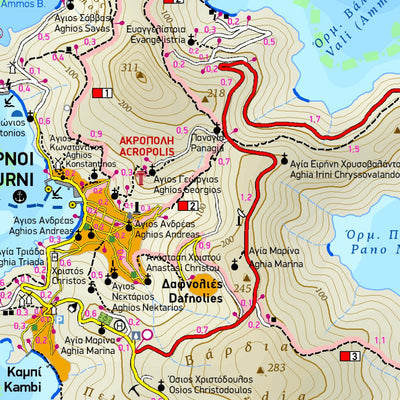 Terrain Editions Fourni, Greece digital map
