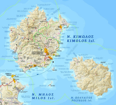 Terrain Editions Kimolos, Cyclades digital map