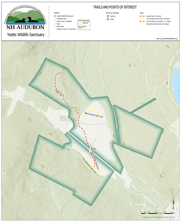 NH Audubon Yeatts Wildlife Sanctuary Map by The Audubon Society of New ...