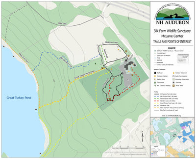 NH Audubon Silk Farm Wildlife Sanctuary and All Persons Trail Map Preview 1