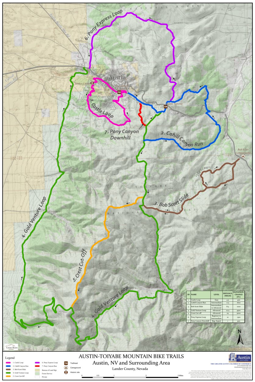 Austin Toiyabe Mountain Bike Trails - The Great Basin Institute Austin Toiyabe Mountain Bike Trails Digital Map 34276167188636 