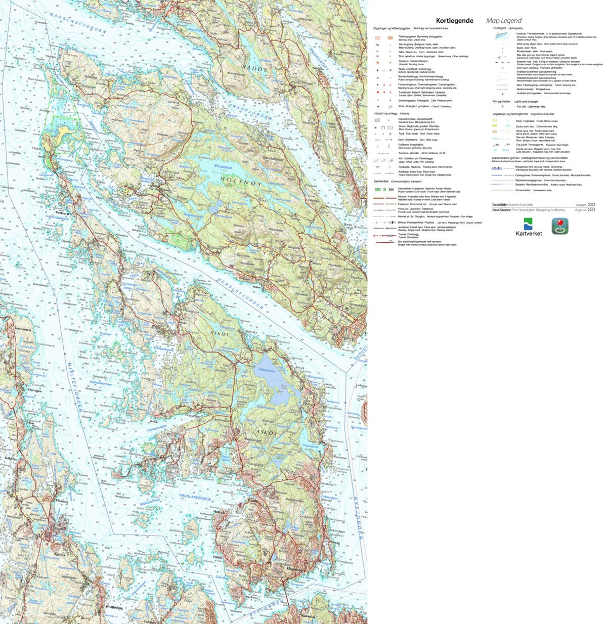 Municipality of Askøy Map by The Norwegian Mapping Authority | Avenza Maps