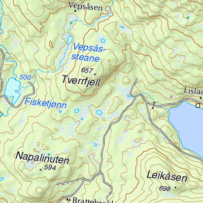 The Norwegian Mapping Authority Municipality of Fyresdal digital map