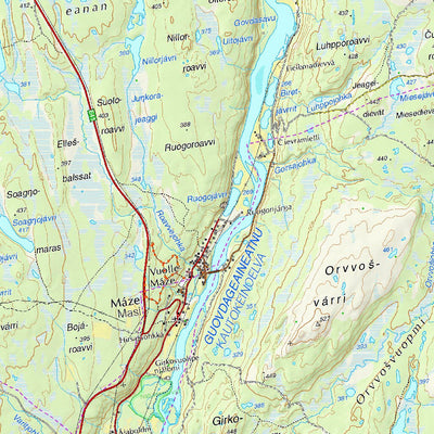 The Norwegian Mapping Authority Municipality of Kautokeino digital map
