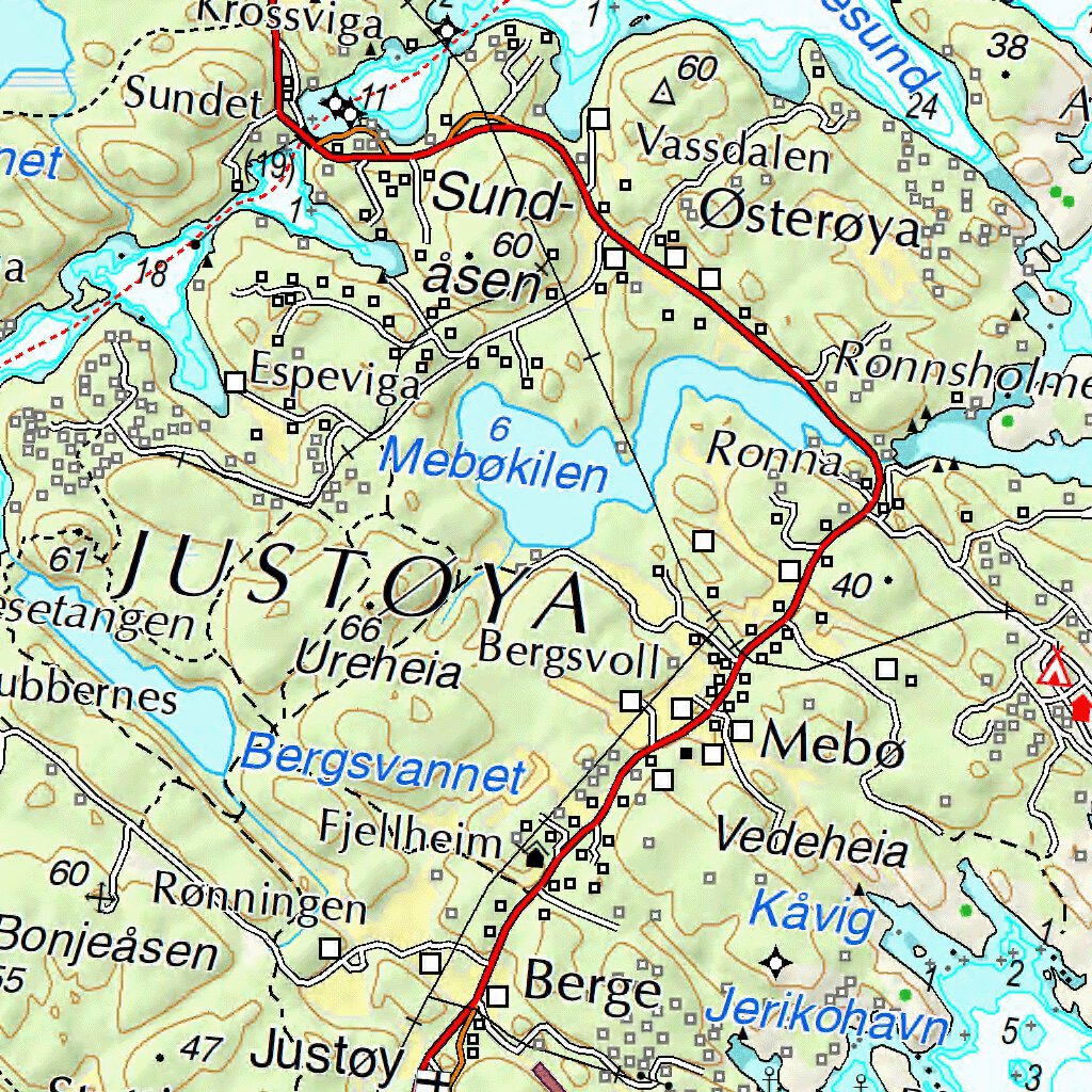 Municipality of Lillesand Map by The Norwegian Mapping Authority ...