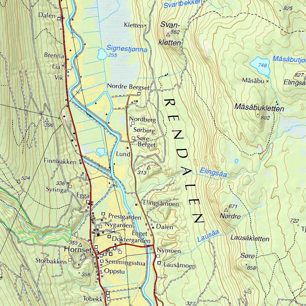 Municipality of Rendalen Map by The Norwegian Mapping Authority ...