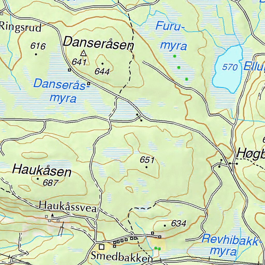 Municipality of Ringsaker Map by The Norwegian Mapping Authority ...