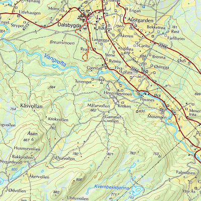 The Norwegian Mapping Authority Municipality of Tolga digital map