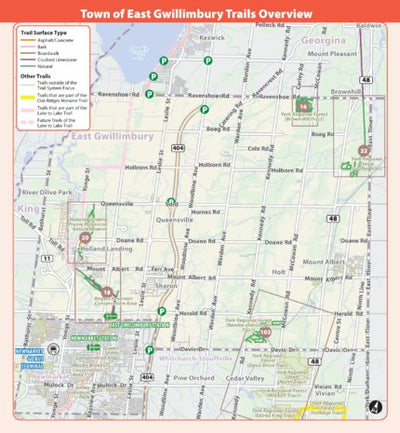 The Regional Municipality of York East Gwillimbury Overview Trail Map digital map