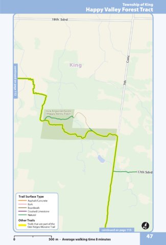 The Regional Municipality of York Happy Valley Forest digital map