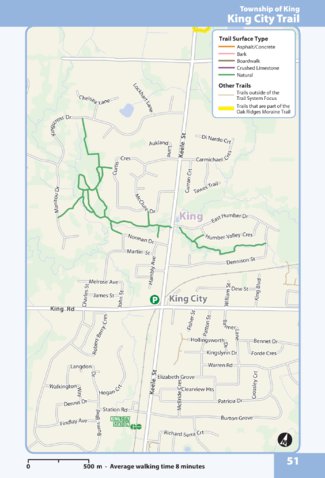 The Regional Municipality of York King City Trail digital map