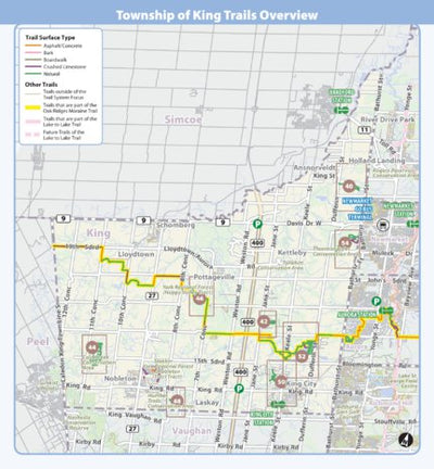 The Regional Municipality of York King Township Trails Overview Map digital map