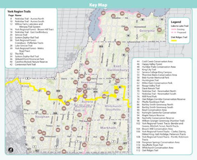The Regional Municipality of York York Region Trails Key Map digital map