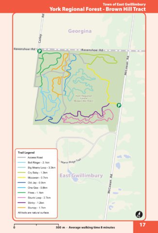 The Regional Municipality of York York Regional Forest Brown Hill Tract digital map