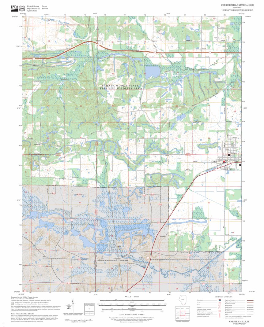 Carrier Mills Map by The Shawnee Associate | Avenza Maps