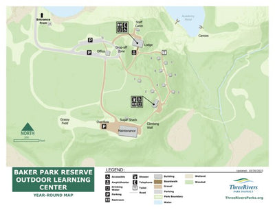 Three Rivers Park District Baker Park Reserve Outdoor Learning Center digital map