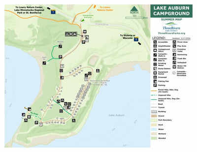 Three Rivers Park District Carver Park Reserve Lake Auburn Campground digital map