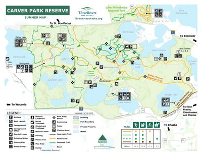 Three Rivers Park District Carver Park Reserve Summer digital map