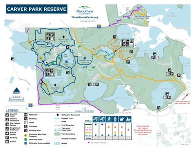 Three Rivers Park District Carver Park Reserve Winter digital map