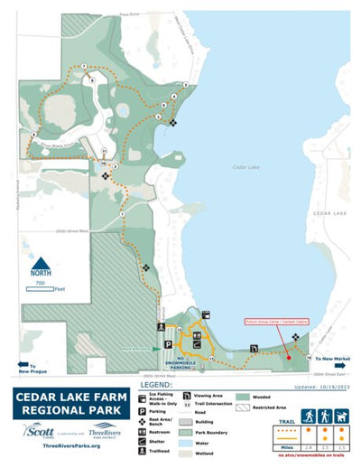Three Rivers Park District Cedar Lake Farm Regional Park Winter digital map