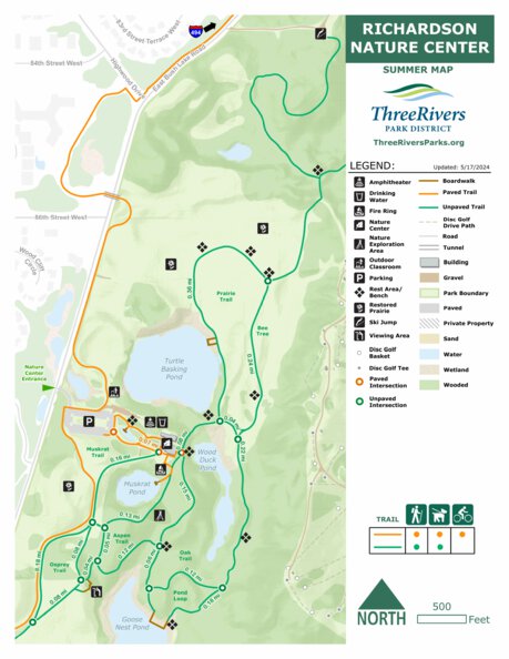 Hyland Lake Park Reserve Richardson Nature Center Summer Map by Three ...