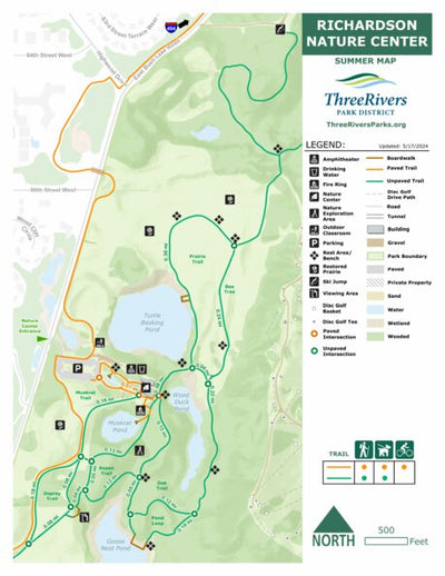 Three Rivers Park District Hyland Lake Park Reserve Richardson Nature Center Summer digital map