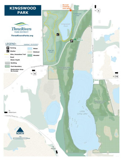 Three Rivers Park District Kingswood Park Winter digital map