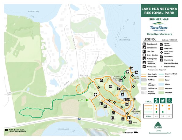 Three Rivers Parking Zones Map.pdf Lake Minnetonka Regional Park Summer Map by Three Rivers Park District ...