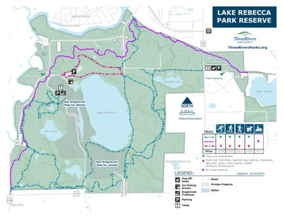 Three Rivers Park District Lake Rebecca Park Reserve Winter digital map