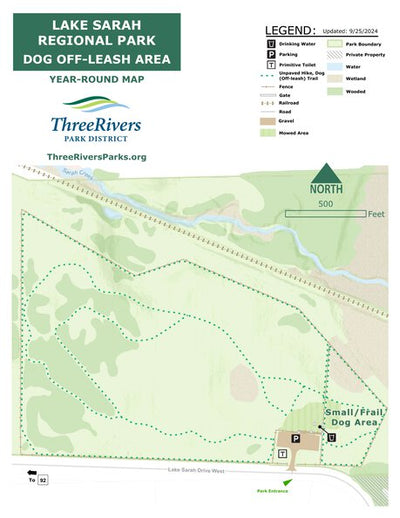 Lake Sarah Regional Park Dog Off Leash Area Preview 1