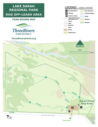 Lake Sarah Regional Park Dog Off Leash Area Preview 1