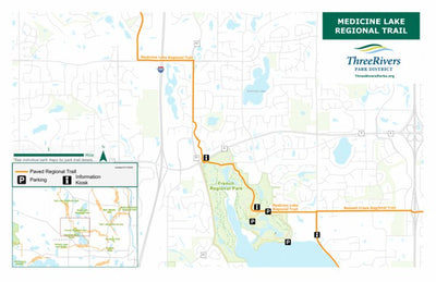 Three Rivers Park District Medicine Lake Regional Trail 6 digital map