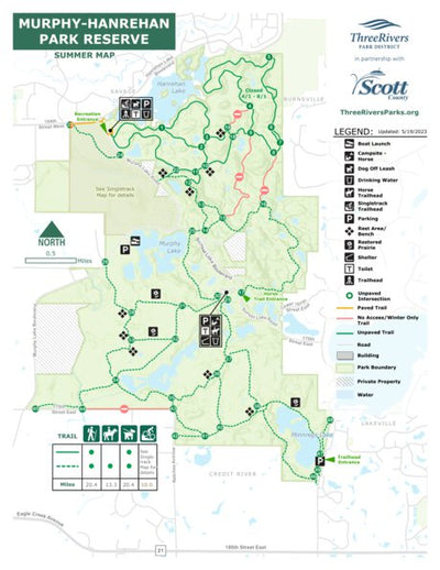 Three Rivers Park District Murphy-Hanrehan Park Reserve Summer digital map