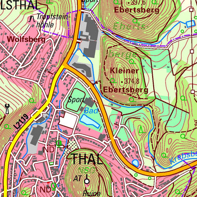 Thüringer Landesamt Für Bodenmanagement Und Geoinformation Eisenach O [5028] digital map