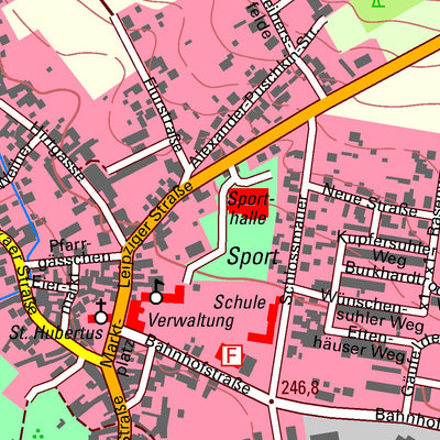 Thüringer Landesamt Für Bodenmanagement Und Geoinformation Marksuhl [5027-SW] digital map