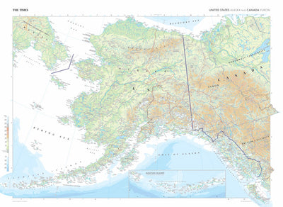 Times Maps The Times Map of Alaska (United States) and Yukon (Canada) digital map