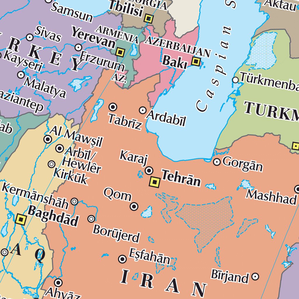 The Times Map of Asia (Political Features) by Times Maps | Avenza Maps
