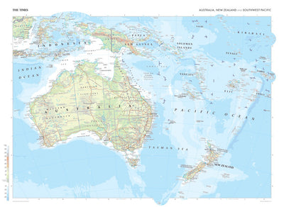 Times Maps The Times Map of Australia, New Zealand and Southwest Pacific digital map