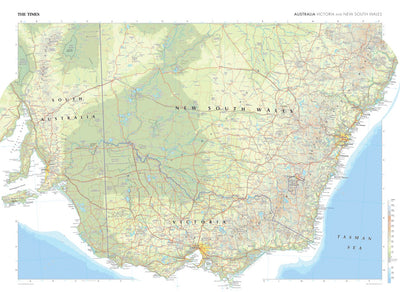Times Maps The Times Map of Australia: Victoria and New South Wales digital map